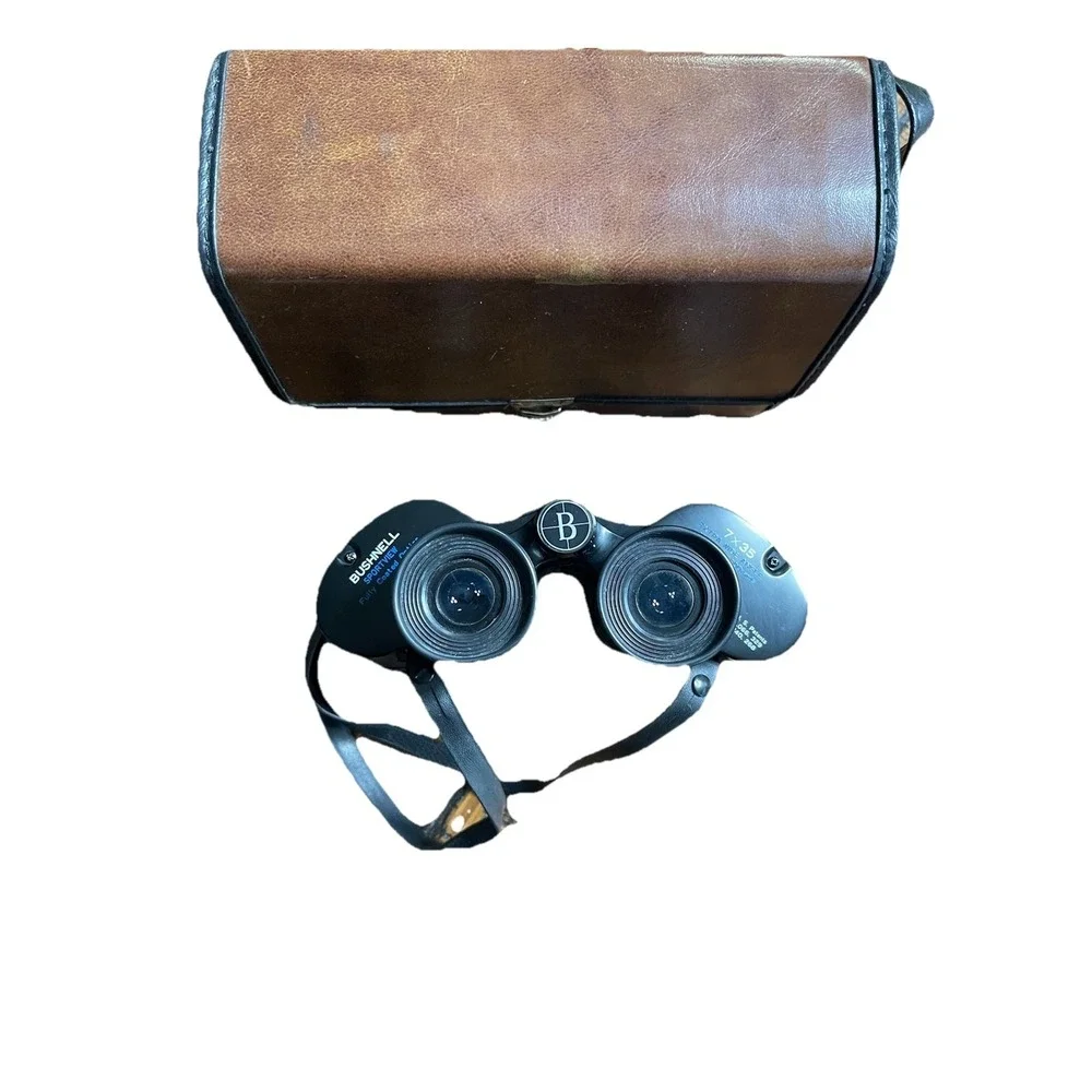 Bushnell Sportview 7x35 Extra Wide Angle Binoculars w/Carry Strap & Case-Vintage